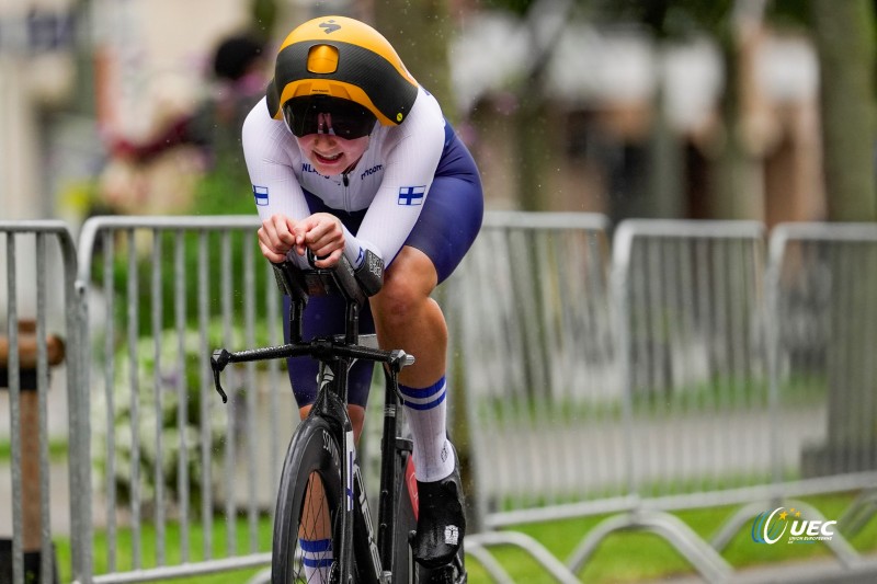 2024 UEC Road European Championships - Limburg - Flanders - Women U23 Individual Time Trial 31,2 km - 11/09/2024 - Anniina Ahtosalo (FIN - Uno-X Mobility) - photo Luca Bettini/SprintCyclingAgency?2024